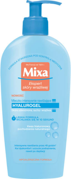 Mleczko MIXA Ekspert Skóry Wrażliwej Hyalurogel intensywnie nawilżające do ciała 400 ml (3600550958416) - obraz 1