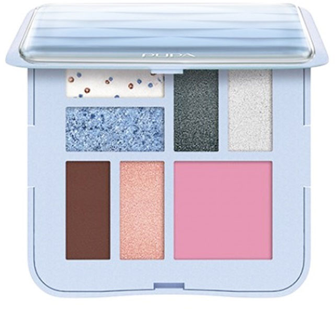 Палетка тіней до повік Pupa Milano 3D Effects Design S Eyeshadow Palette Light Blue 8 г (8011607371334) - зображення 1