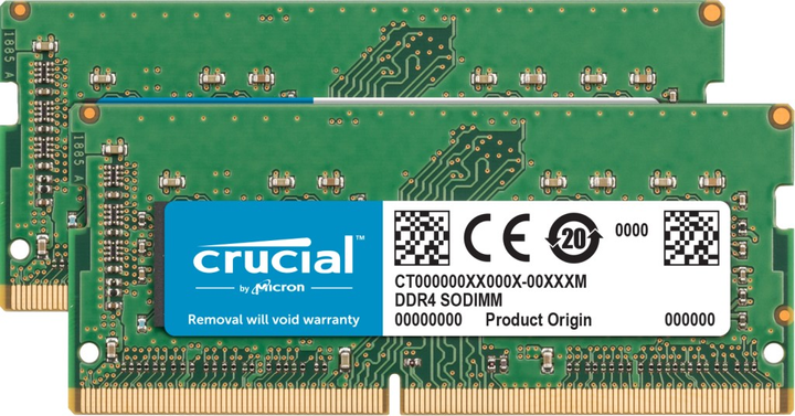 Оперативна память Crucial SODIMM DDR4-2400 16384MB PC4-19200 (Kit of 2x8192) (CT2K8G4S24AM) - зображення 1