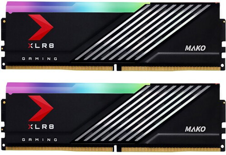 Оперативна память PNY DDR5-6400 32768MB PC5-51200 (Kit of 2x16384) XLR8 Gaming MAKO RGB (MD32GK2D5640040MXRGB) - зображення 1