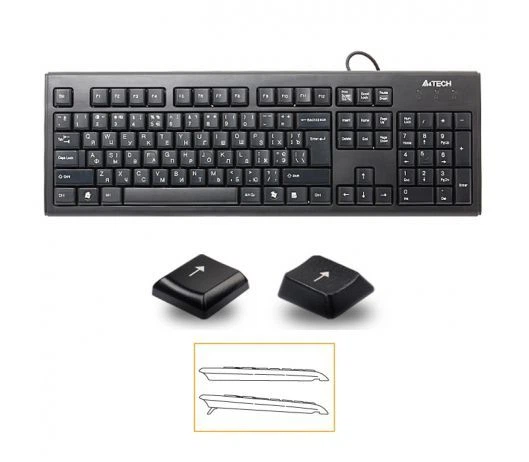 Клавиатура A4Tech kr-83 usb Черная - Фото 1 Клавиатура A4Tech kr-83 usb Черная - изображение 1