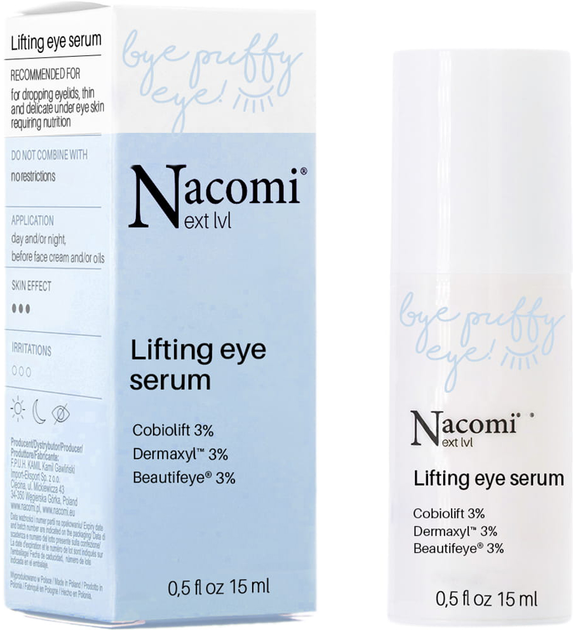 Serum pod oczy Nacomi Next Level liftingujące 15 ml (5902539714432) - obraz 1