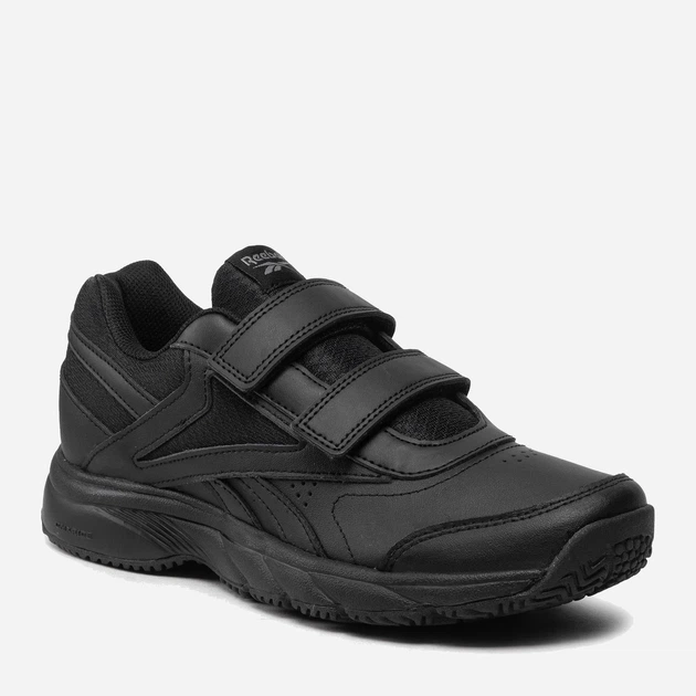 Buty sportowe męskie na rzepy skórzane do kostki Reebok Work N Cushion 4.0 100001168 44 (10.5US) 28.5 cm Czarne (4062056069413) - obraz 2