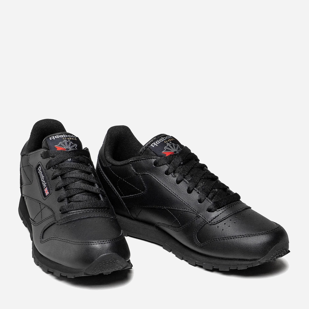 Дитячі кросівки для дівчинки Reebok Classic Leather 50149 34.5 (3.5US) 22.5 см Чорні (664712424242) - зображення 3