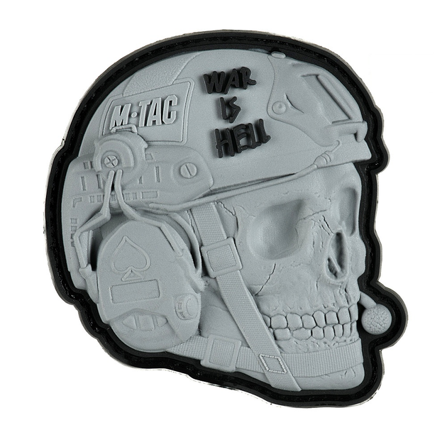 Нашивка War is Hell 3D PVC M-Tac Серый - изображение 1