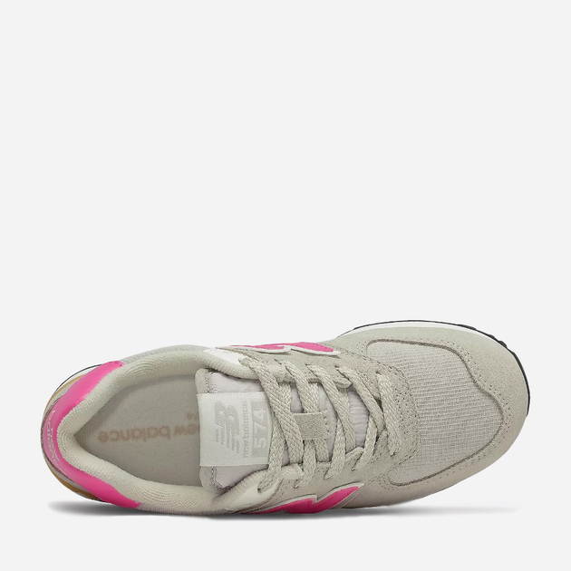 Buty sportowe dziecięce dla dziewczynki New Balance 574 PC574ME2 31 Szare z różowym (195173142302) - obraz 3