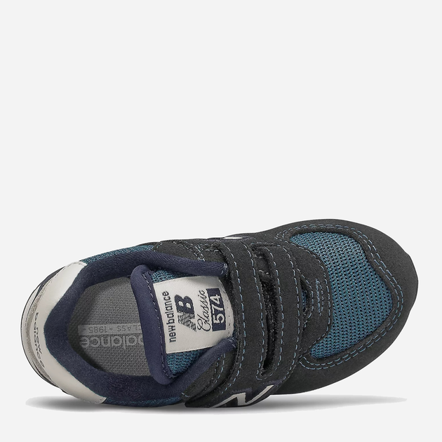 Дитячі шкіряні кросівки для хлопчика New Balance 574 IV574BD1 24 Чорні з темно-зеленим (195481365110) - зображення 4