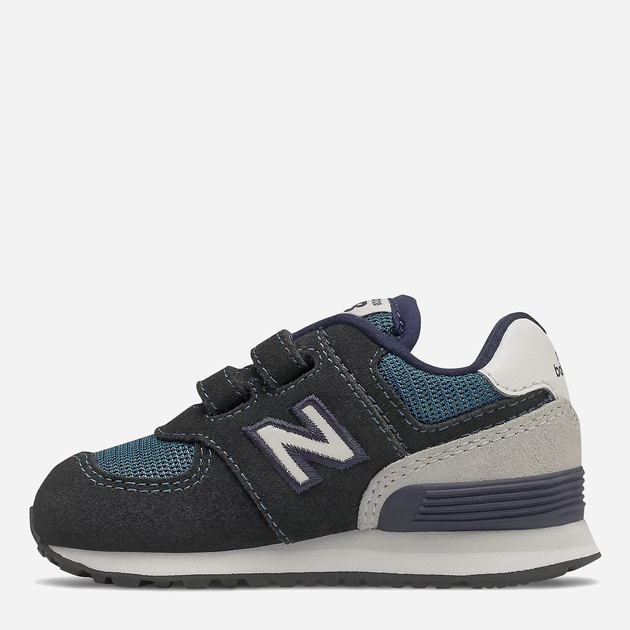 Buty sportowe chłopięce na rzepy New Balance 574 IV574BD1 26 Czarne z ciemnozielonym (195481365141) - obraz 3