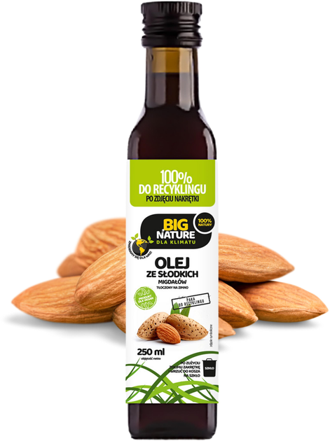 Olej ze Słodkich Migdałów Big Nature 250 ml (5903351623551) - obraz 2