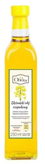 Olej pzepakowy Olvita Tłoczony na zimno 250 ml (5903111707972) - obraz 1