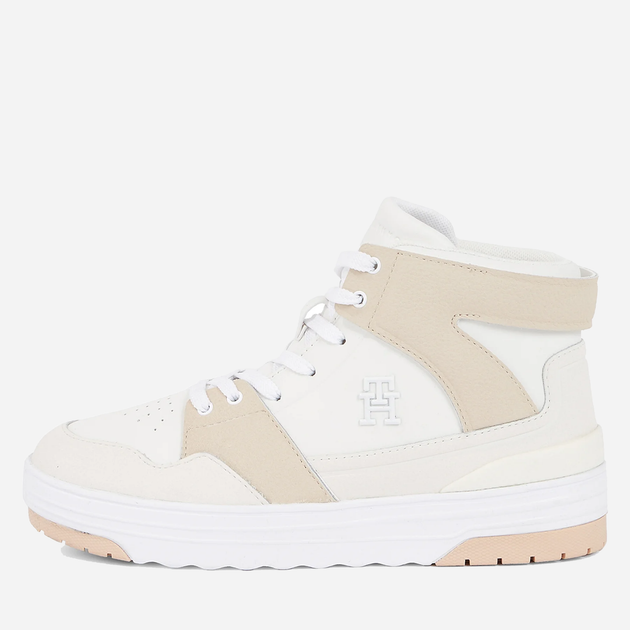 Sneakersy damskie wysokie Tommy Hilfiger FW0FW07308YBL 40 (9US) Białe (8720644849811) - obraz 4