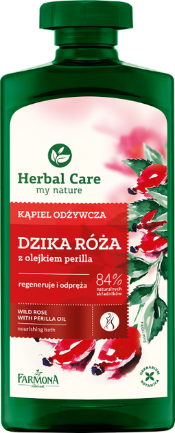 Olej-żel pod prysznic Farmona Herbal Care Dzika Roza z olejkiem perilla 500 ml (5900117004241) - obraz 1