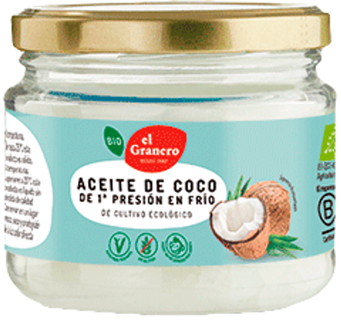 Organiczny olej kokosowy El Granero Integral Extra Virgin 200 ml (8422584044058) - obraz 1
