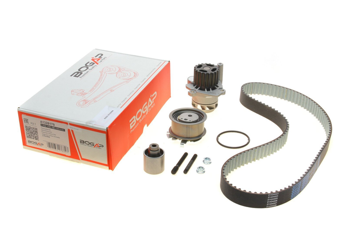 Комплект ГРМ BOGAP A1328179 Volkswagen Golf, Bora, Passat, EOS, Sharan, Caddy; Audi A3, A4, A6; Seat Leon, Ibiza, Toledo; Skoda Superb, Octavia; Ford Galaxy - зображення 1