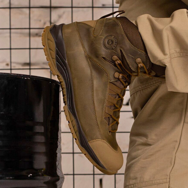 Демисезонные Берцы Тактические Ботинки Мужские Кожаные 46р (30,6 см) STD-000053-RZ46 - изображение 1