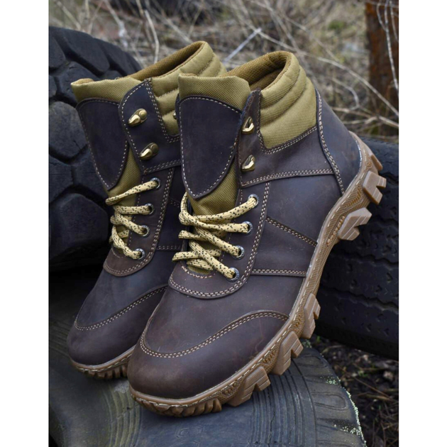 Демисезонные Берцы Тактические Ботинки Мужские Кожаные 45р (30 см) MSD-000101-RZ45 - изображение 1