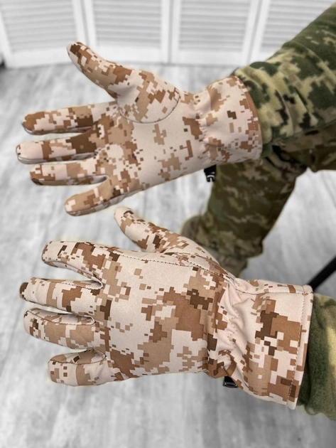 Тактичні рукавички Soft Shell Tactical Gloves Піксель XL - зображення 1
