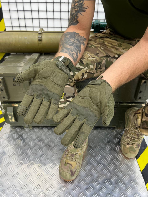 Тактичні рукавички Mechanix Wear M-Pact Elite Olive XL - зображення 2