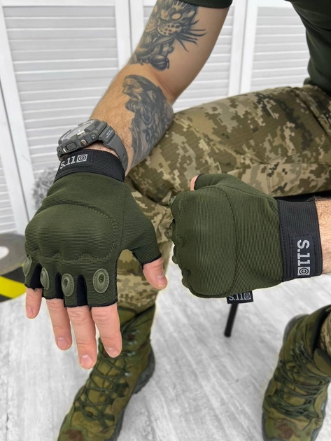 Тактичні рукавички M-Pact Tactical Gloves Elite Olive M - изображение 1
