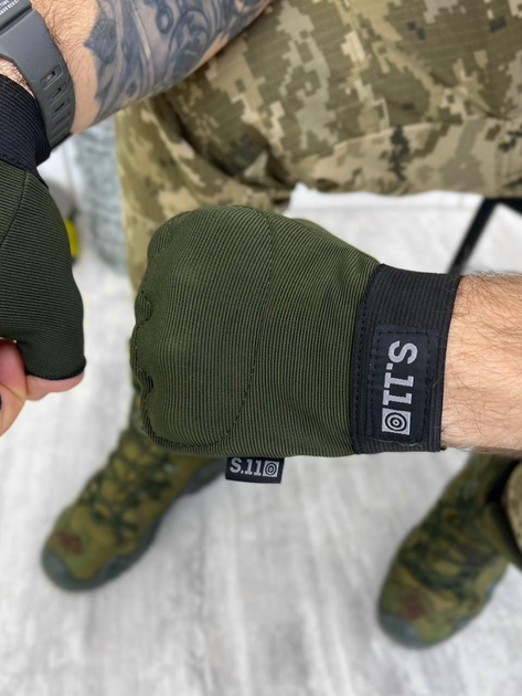 Тактичні рукавички M-Pact Tactical Gloves Elite Olive M - зображення 2