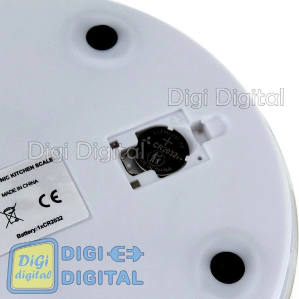 Весы кухонные электронные круглые XY-8033 15кг/1г стекло поверхность черный белый квадрат - изображение 5