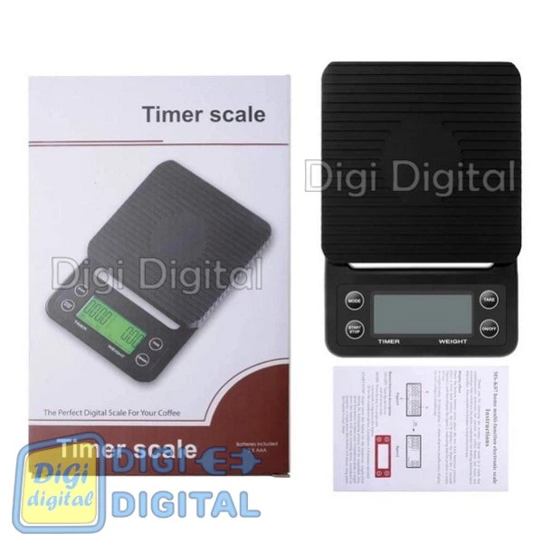Весы кухонные Timer Scale MS-K07 c таймером для кофе под холдер 5кг 0,1г влагостойкие, резиновый коврик - Фото 10 Весы кухонные Timer Scale MS-K07 c таймером для кофе под холдер 5кг 0,1г влагостойкие, резиновый коврик - изображение 10
