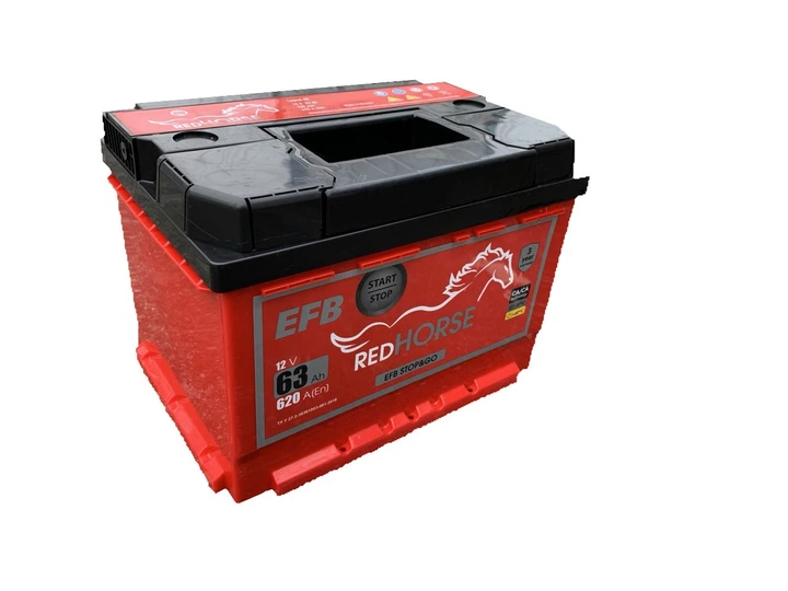 Автомобильный аккумулятор Red Horse 63 Ah/12V 620A (0) EFB Start/Stop - изображение 2