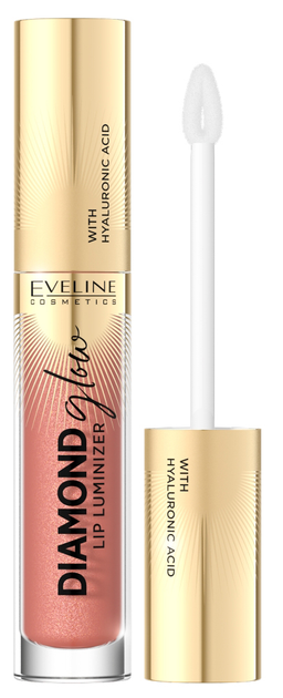 Błyszczyk do ust Eveline Cosmetics Diamond Glow Lip Luminizer z kwasem hialuronowym 06 Choco Bons 4.5 ml (5903416033707) - obraz 1