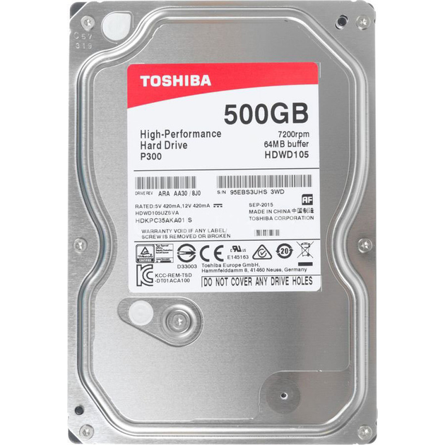 Жорсткий диск Toshiba P300 500GB HDWD105UZSVA 3.5 SATA III – фото ...