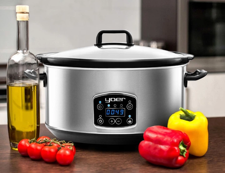 Мультиварка Yoer Slowy Clever-Cook SC6502S 6,5 л 320 Вт с керамической чашей Серебристо-черная - изображение 5