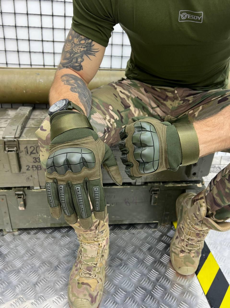 Тактичні рукавички Tactical Gloves Olive Elite S - изображение 1