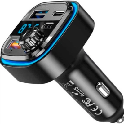 FM модулятор XO BCC08 автомобільний зарядний пристрій MP3/PD/2USB/3,1A Чорни (XO-BCC08) - изображение 8