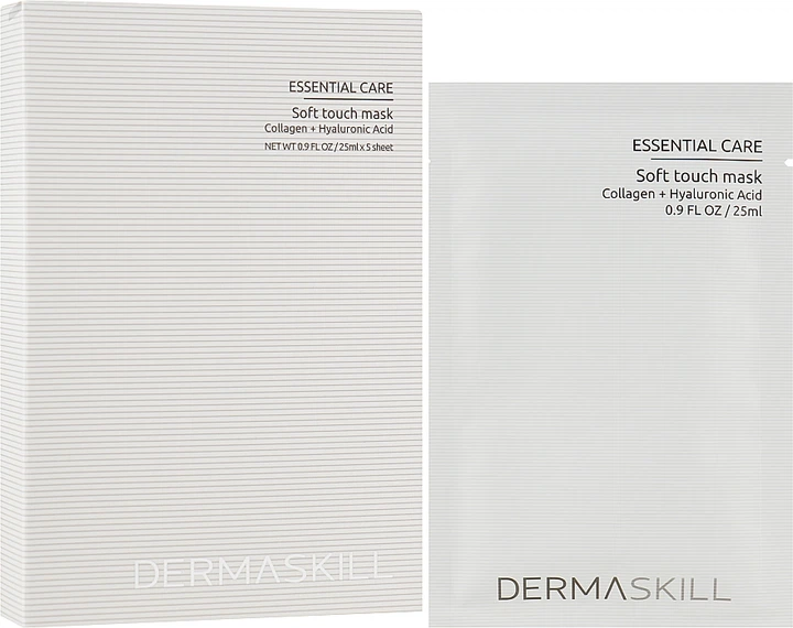 Гидрогелевая маска для лица с коллагеном и гиалуроновой кислотой - Dermaskill Soft Touch Mask 5x25ml (964204-53966) - изображение 3