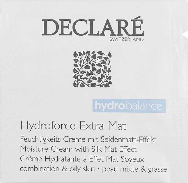 Экстра матирующий увлажняющий крем для лица с каолином - Declare Hydroforce Extra Mat (пробник) 3ml (977047-16436) - Фото 1 Экстра матирующий увлажняющий крем для лица с каолином - Declare Hydroforce Extra Mat (пробник) 3ml (977047-16436) - изображение 1