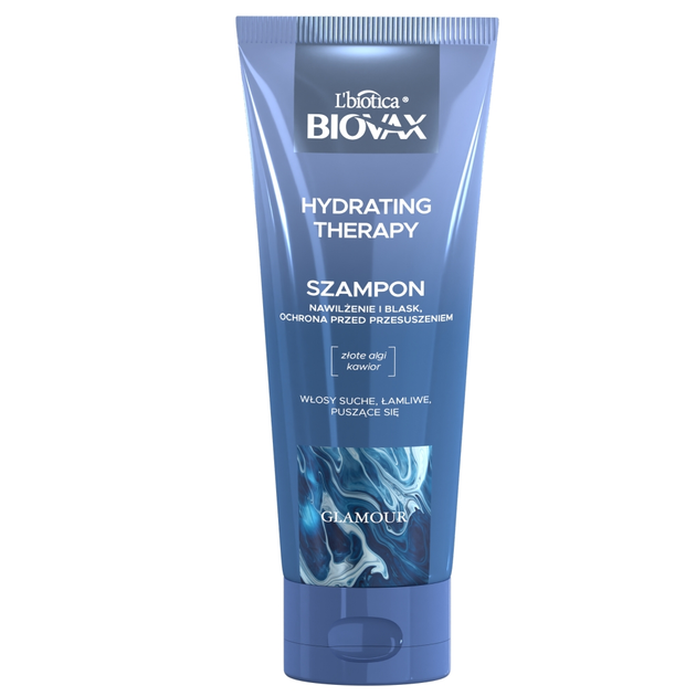 Szampon do włosów BIOVAX Glamour Hydrating Therapy nawilżający 200 ml (5900116090504) - obraz 1
