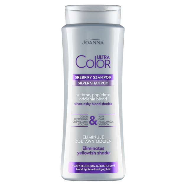 Шампунь для волосся Joanna Ultra Color сріблясто-попелястий блонд 400 мл (5901018020637) - зображення 1