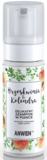 Szampon do włosów Anwen w piance Brzoskwinia & Kolendra 170 ml (5907222404232) - obraz 1