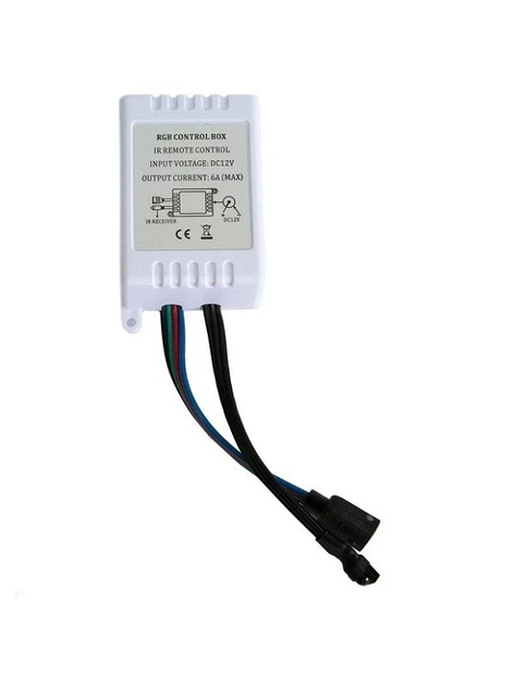 Світлодіодна стрічка SMD 3528 RGB (54 LED/m) 5 метрів на силіконі з блоком та пультом керування різнокольорова (повний комплект) - зображення 3