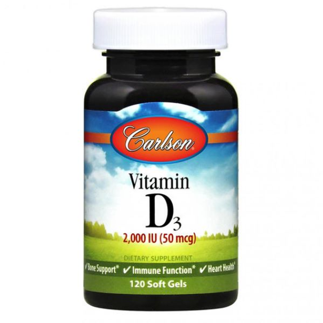Витамин D3 Carlson Vitamin D3 2000 IU 120 soft gels – фото, отзывы ...