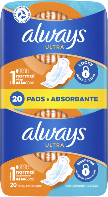 Гігієнічні прокладки Always Ultra Normal (Розмір 1) 20 шт (8006540995839) - зображення 1