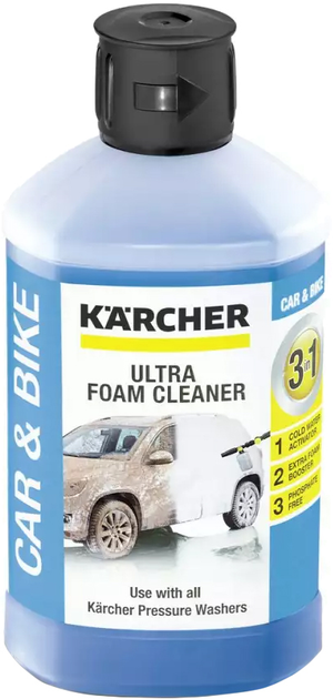 Активная пена для бесконтактной мойки Karcher Ultra Foam 3 в 1 1 л (6. ...