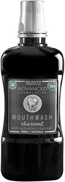 Ополіскувач для порожнини рота Beauty Formulas Advanced Formula Mouthwash Charcoal 500 мл (5012251012751) - зображення 1