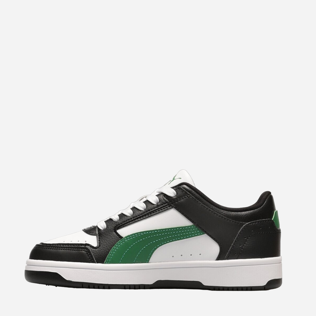 Підліткові кеди для хлопчика Puma Rebound JOY Lo Jr 38198413 39 Білі з зеленим (4065452844592) - зображення 3