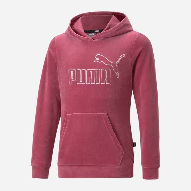 Bluza z kapturem dla dziewczynki Puma Essentials+ Velour 67104045 146-152 cm Różowa (4065449078276) - obraz 1