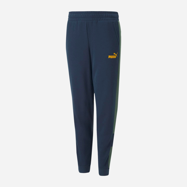 Спортивні штани дитячі Puma ESS Block Sweatpants FL B 84908373 158-164 см Сині (4064537924983) - зображення 1