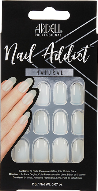 Набір накладних нігтів Ardell Nail Addict Natural Oval False Nails (74764638212) - зображення 1