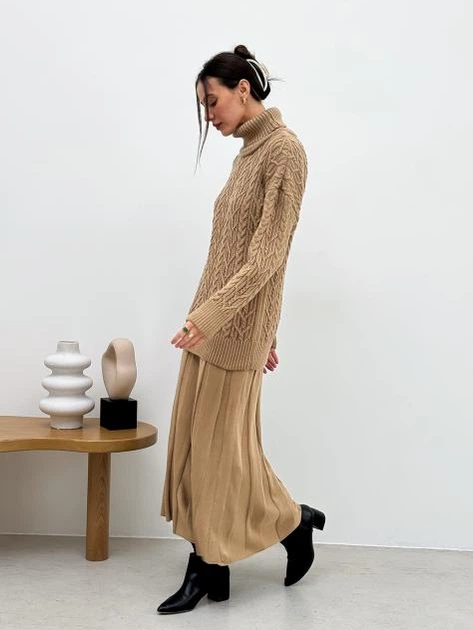 Свитер вязаный оверсайз женский ARTKNIT Оливия One Size Карамель (4823093453302) - Фото 6 Свитер вязаный оверсайз женский ARTKNIT Оливия One Size Карамель (4823093453302) - изображение 6