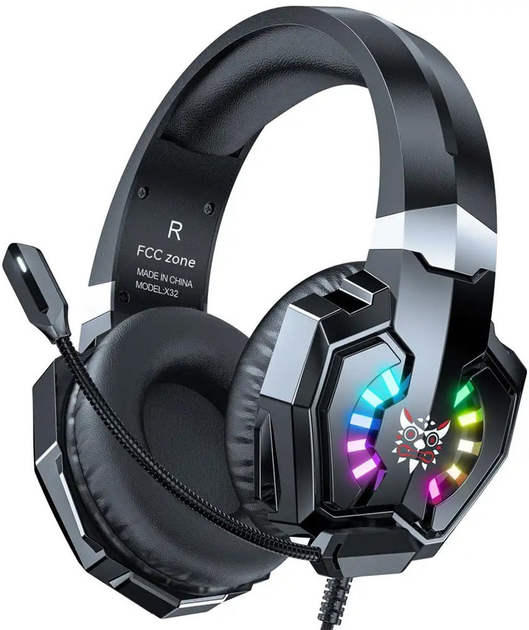 Słuchawki Onikuma X32 RGB Black (ON-X32/BK) - obraz 1