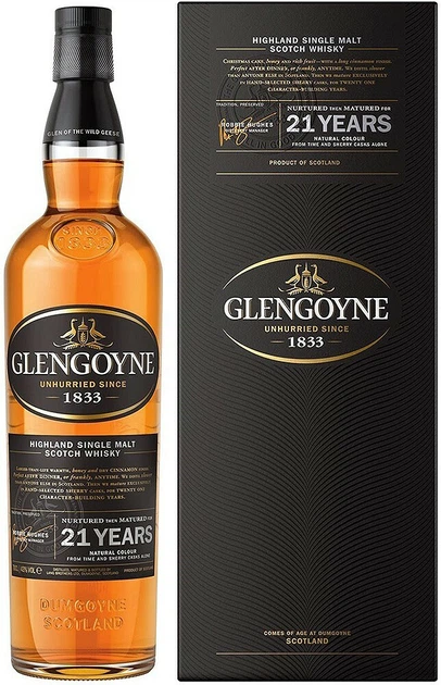 Виски Glengoyne 21 год в подарочной упаковке 0.7 л 43