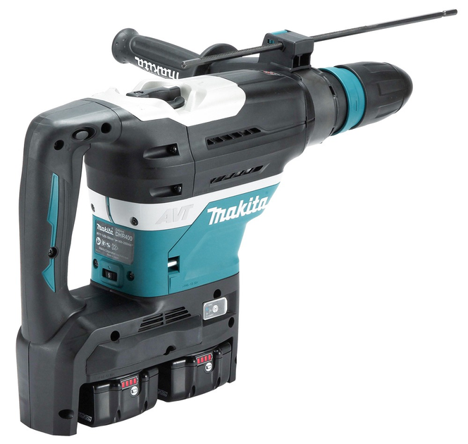 Перфоратор акумуляторний Makita DHR400PT2 (LXT, 8.0 Дж, SDS-MAX, AVT, AWS) - зображення 4